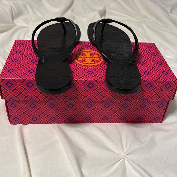 Tory Burch Black Flip Flops - Picture 5 of 6